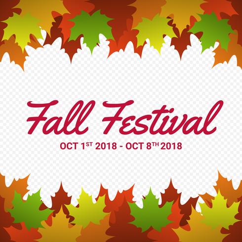 Fall Festival säsongsmässiga hösten löv ram bakgrund vektor