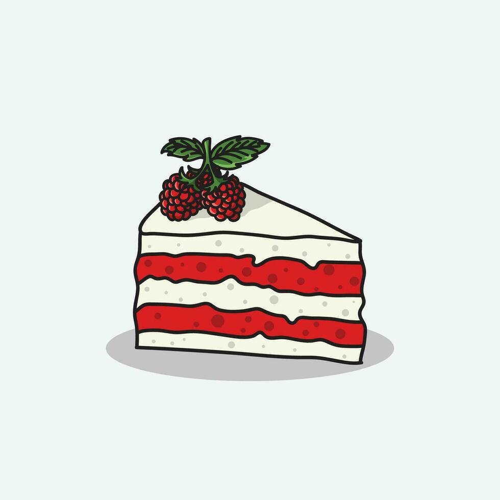 rot Beere Kuchen Illustration vektor