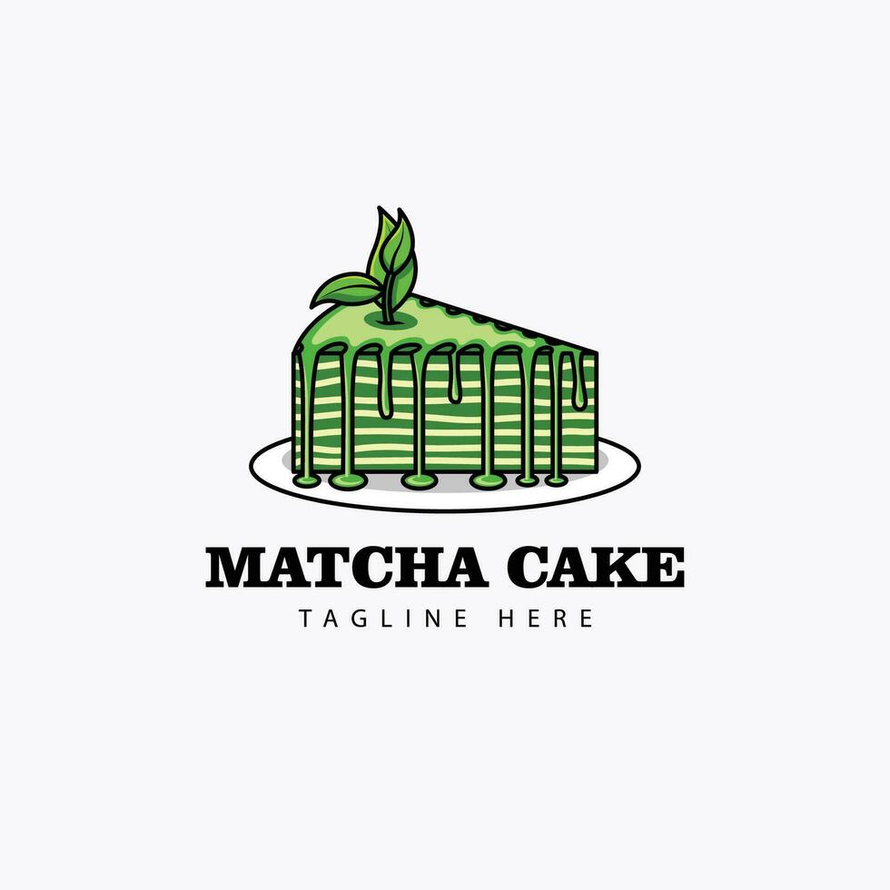 matcha kaka logotyp illustration vektor