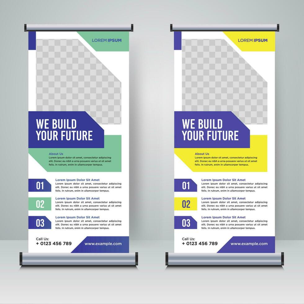 Corporate Rollup- oder X-Banner-Designvorlage vektor