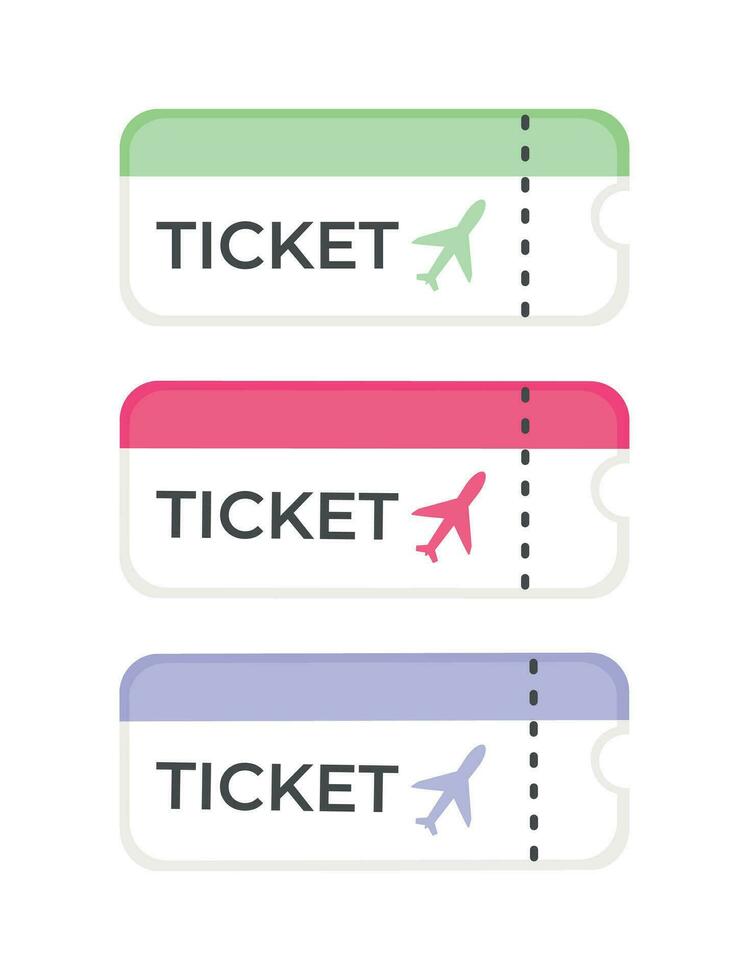 plan biljetter vektor illustration