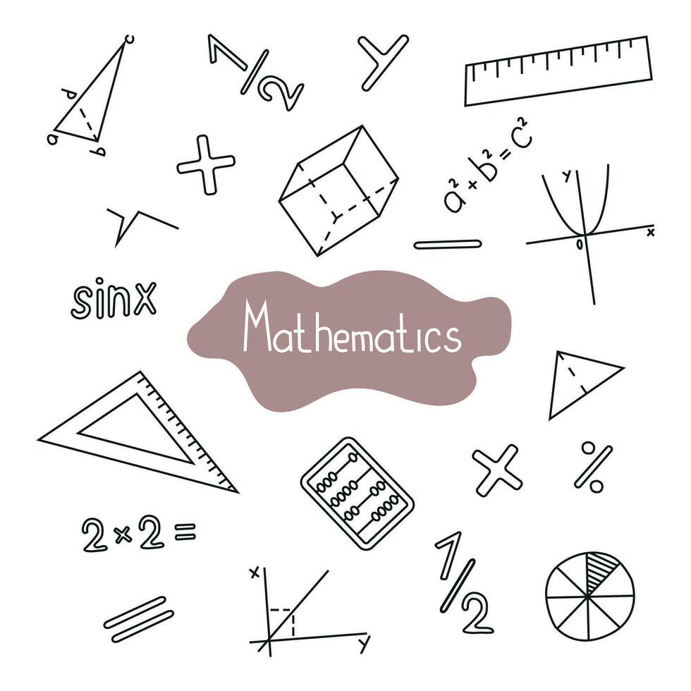 einstellen von Vektor Illustration von Mathematiker