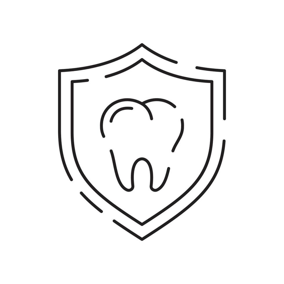 dental eller tandläkare. sjukhus och medicinsk vård tunn linje ikon. översikt symbol samling. redigerbar vektor stroke. tand.