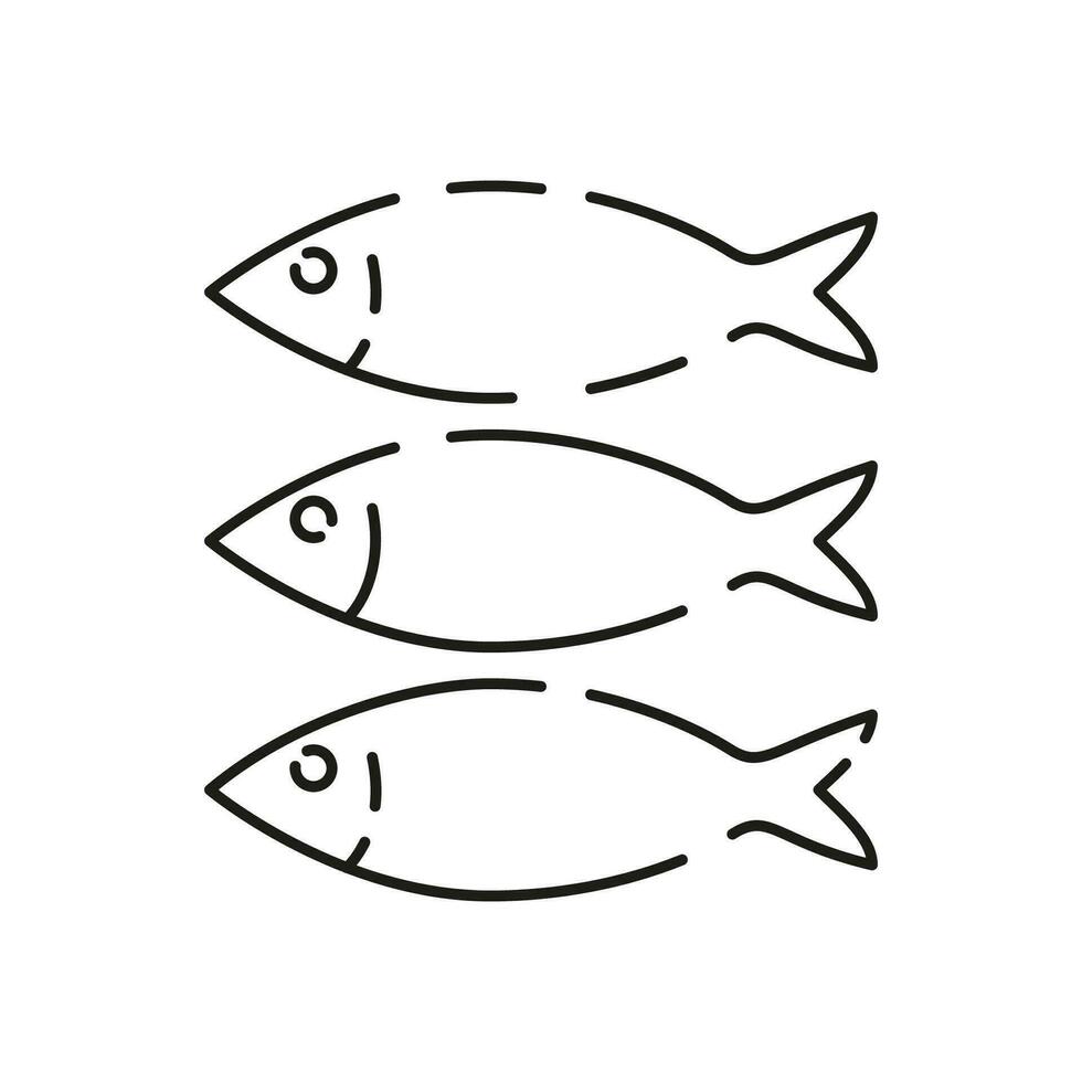 hav mat linje ikon. vit kött restaurang. redigerbar vektor av fisk linje ikon. trendig stroke tecken för hemsida, appar och ui. premie av fisk tunn linje ikon.