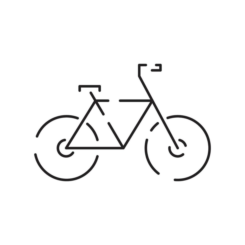 offentlig transport cykel vektor linje ikoner. trafik symbol redigerbar stroke och resa.