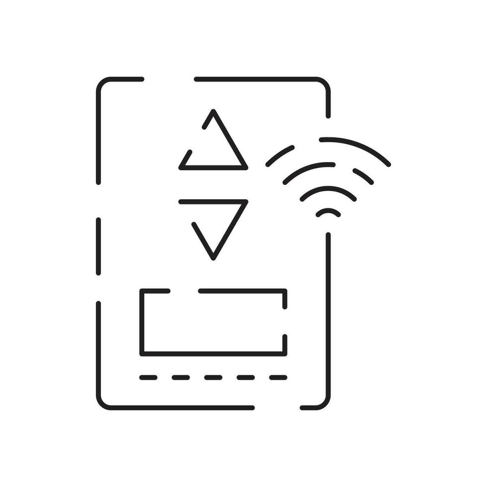 samling av smart hus linjär ikoner - kontrollera av belysning, uppvärmning, luft konditionering. uppsättning av Hem automatisering och avlägsen övervakning symboler dragen med tunn kontur rader. vektor illustration.