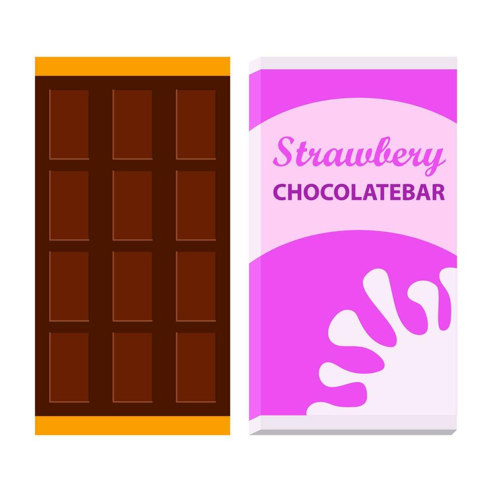 choklad bar paket förpackning tom packa uppsättning isolerat vektor illustration.