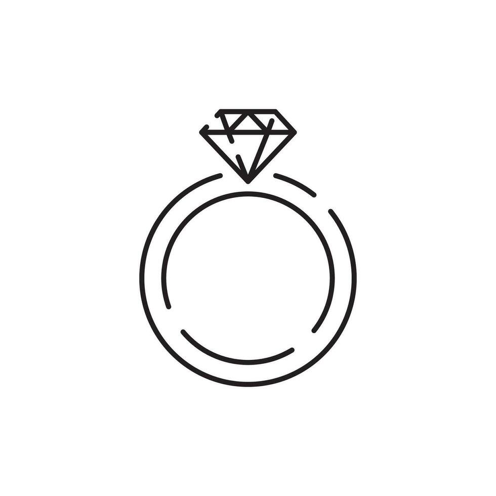 einfach Schmuck verbunden Vektor Linie Symbol. Ohrringe, Körper kreuzen, Engagement Ring und mehr. Gold, Diamant, Luxus, Mode. Design und unterzeichnen. Geschenk teuer Zertifikat.