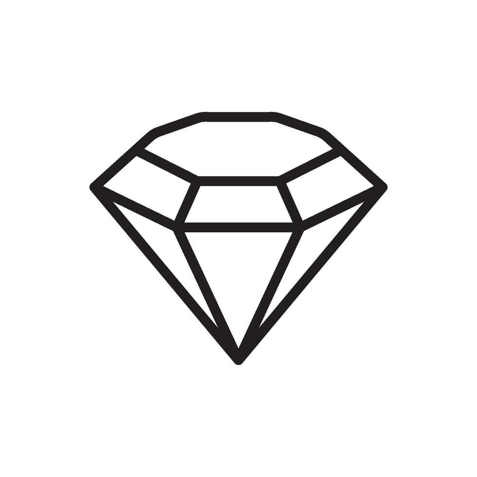 Diamant Symbol Design Vektor