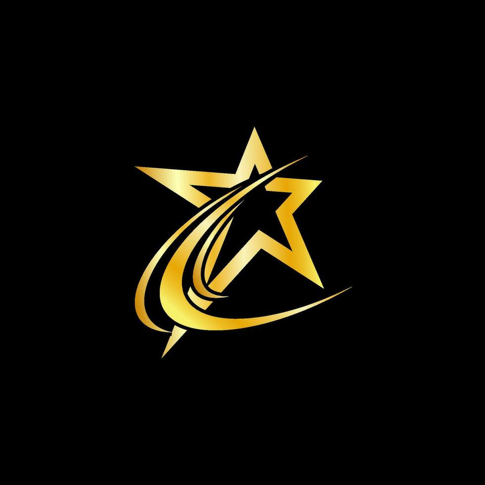 Gold Star Symbol Vorlage Vektor Illustration Design