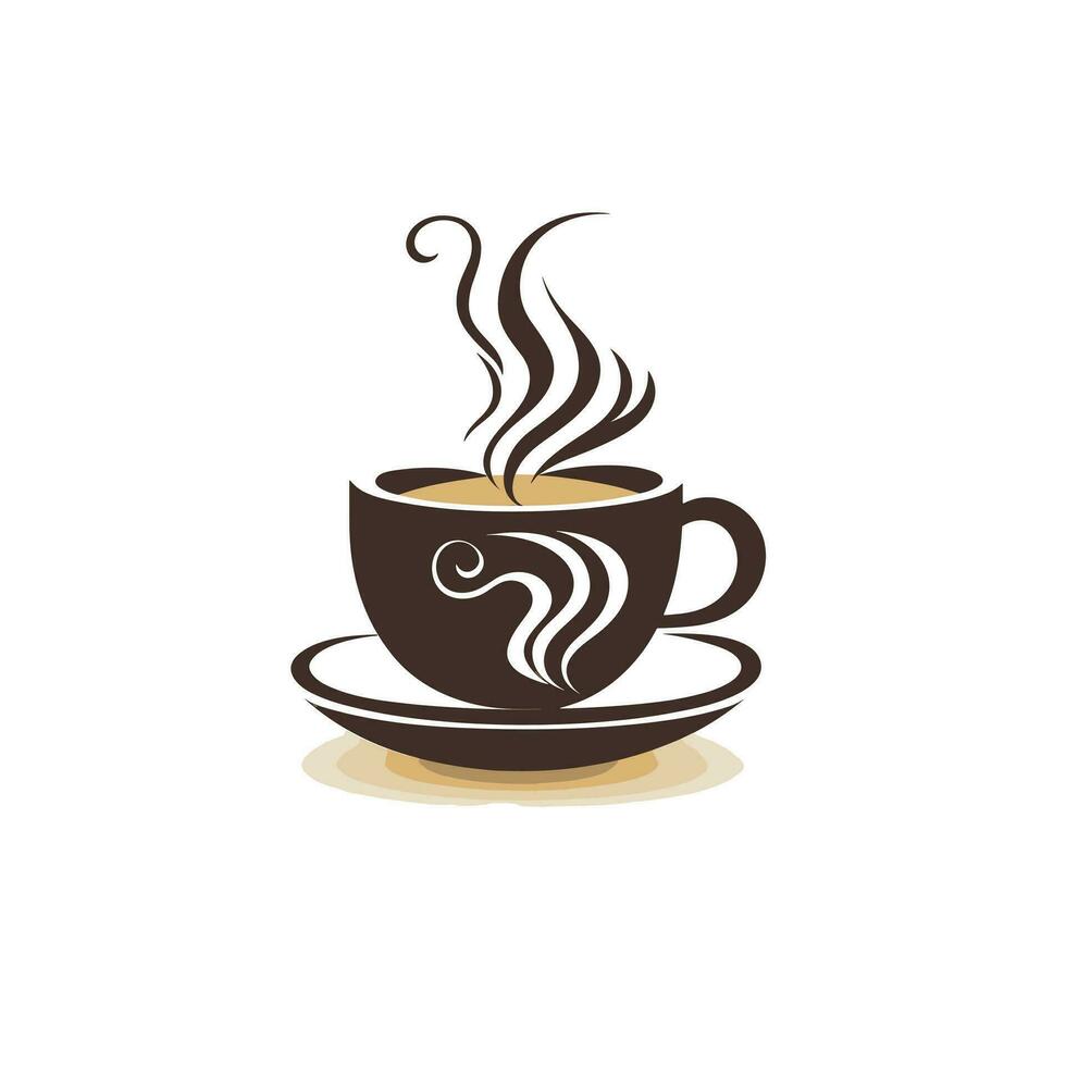 kaffe kopp vektor logotyp design, premium kaffe affär logotyp. Kafé råna ikon, kaffe illustration ikon