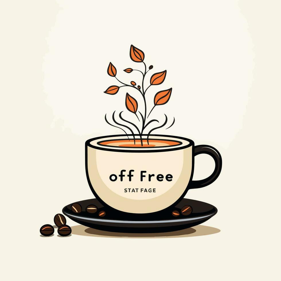 kaffe kopp vektor logotyp design, premium kaffe affär logotyp. Kafé råna ikon,
