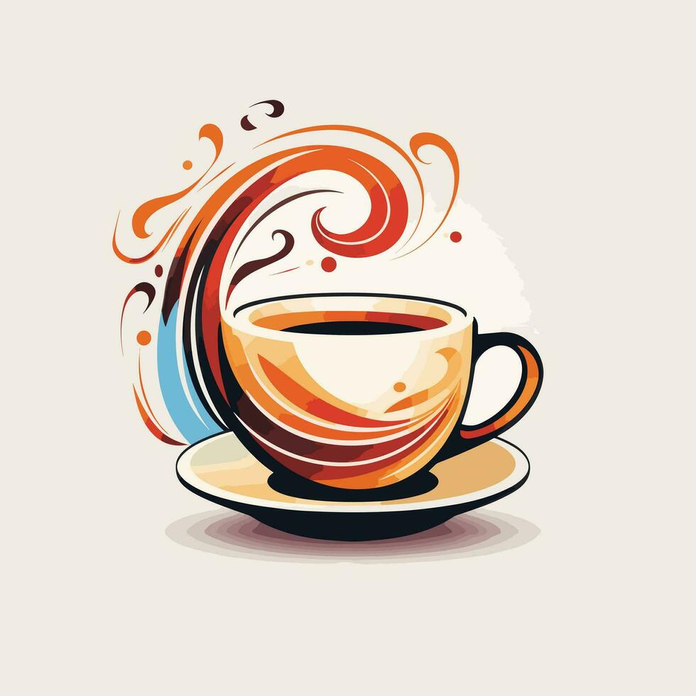 Kaffee Tasse Vektor Logo Design, Premium Kaffee Geschäft Logo. Cafe Becher Symbol, Kaffee Illustration Symbol