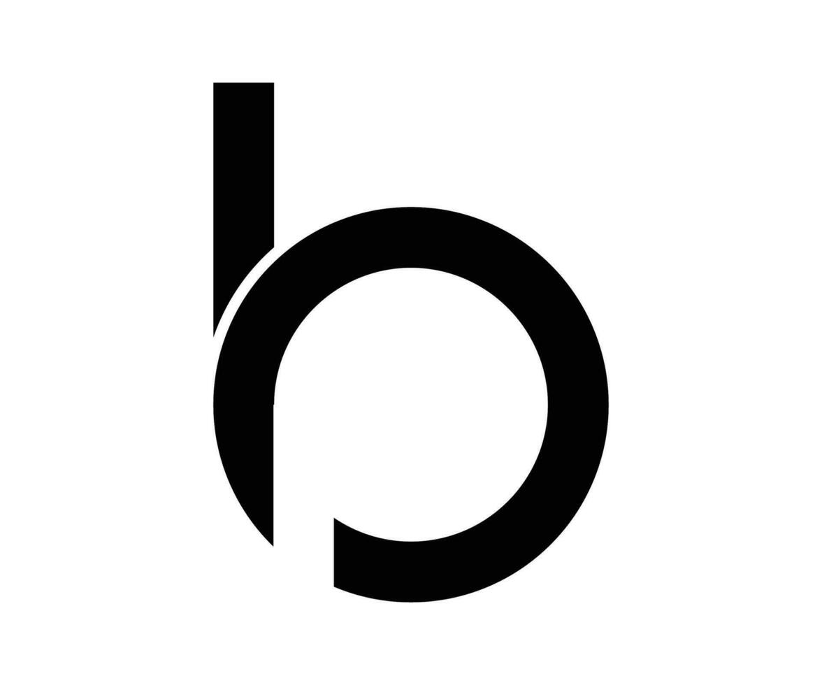 Negativ Raum b p Brief Logo Design Vektor Vorlage