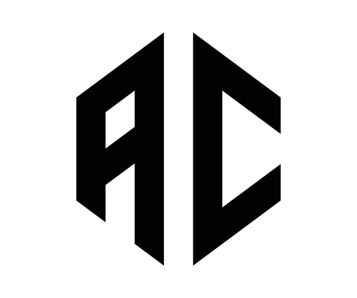 AC brev logotyp design vektor mall