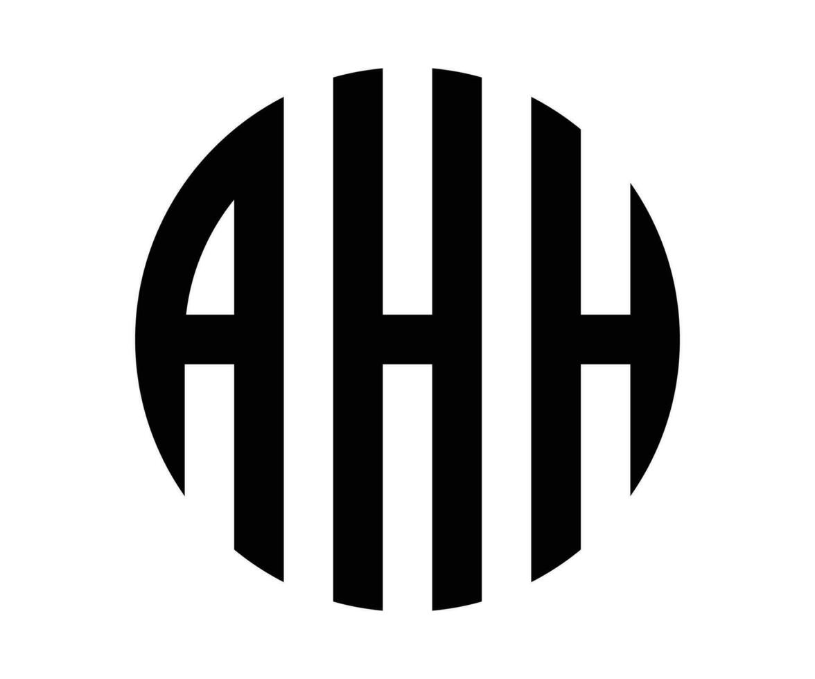 ahh Brief Logo Design Vektor Vorlage