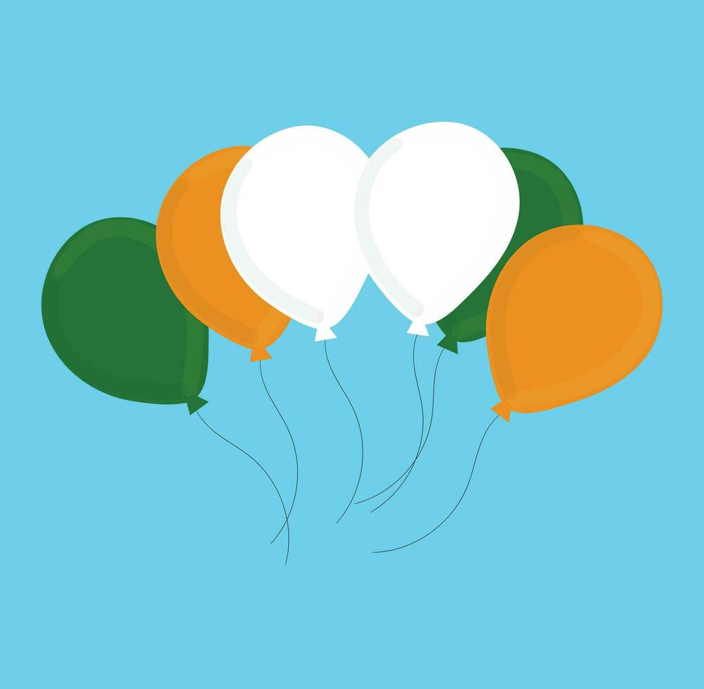 Luftballons zum Indiens Unabhängigkeit Tag vektor