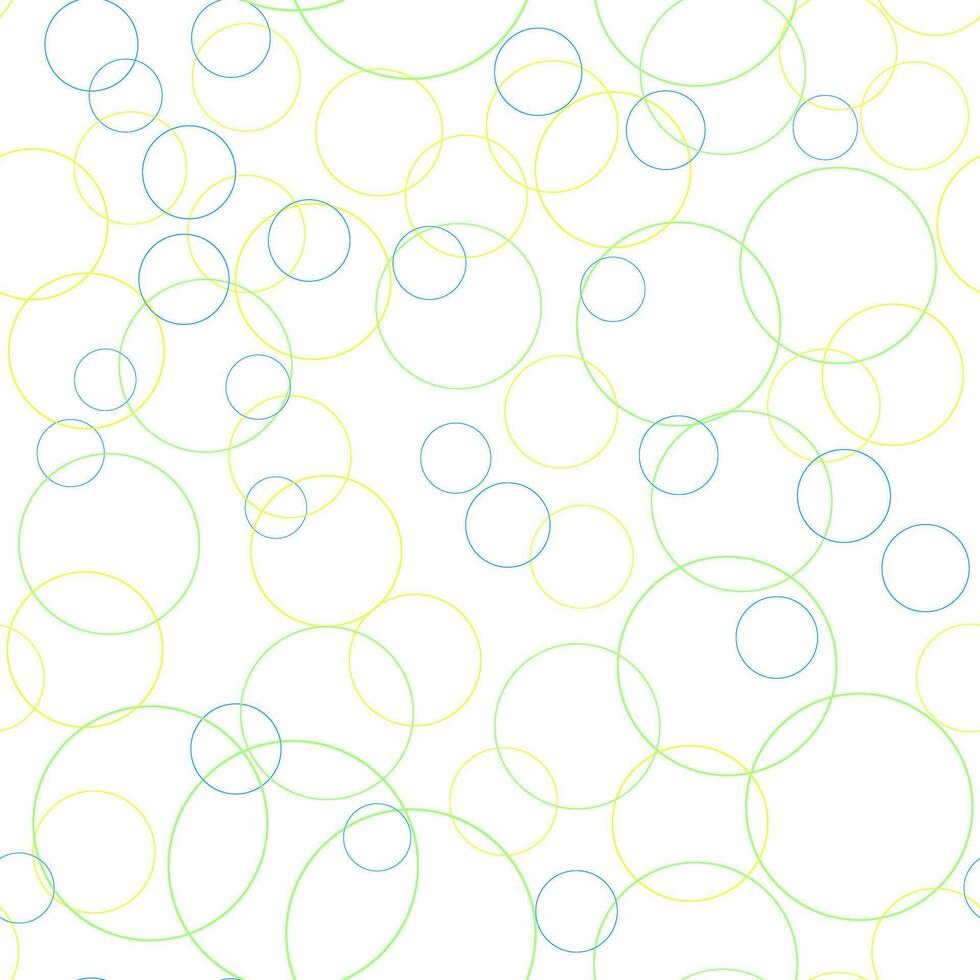 sömlös mönster med färgrik cirklar och prickar av annorlunda storlekar i en kaotisk sätt. olika diameter runda former slumpvis placerad på kontinuerlig bakgrund. vektor upprepa textur