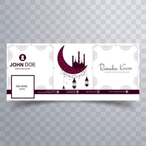 Schöne Ramadan Kareem Facebook-Timeline-Cover-Design vektor