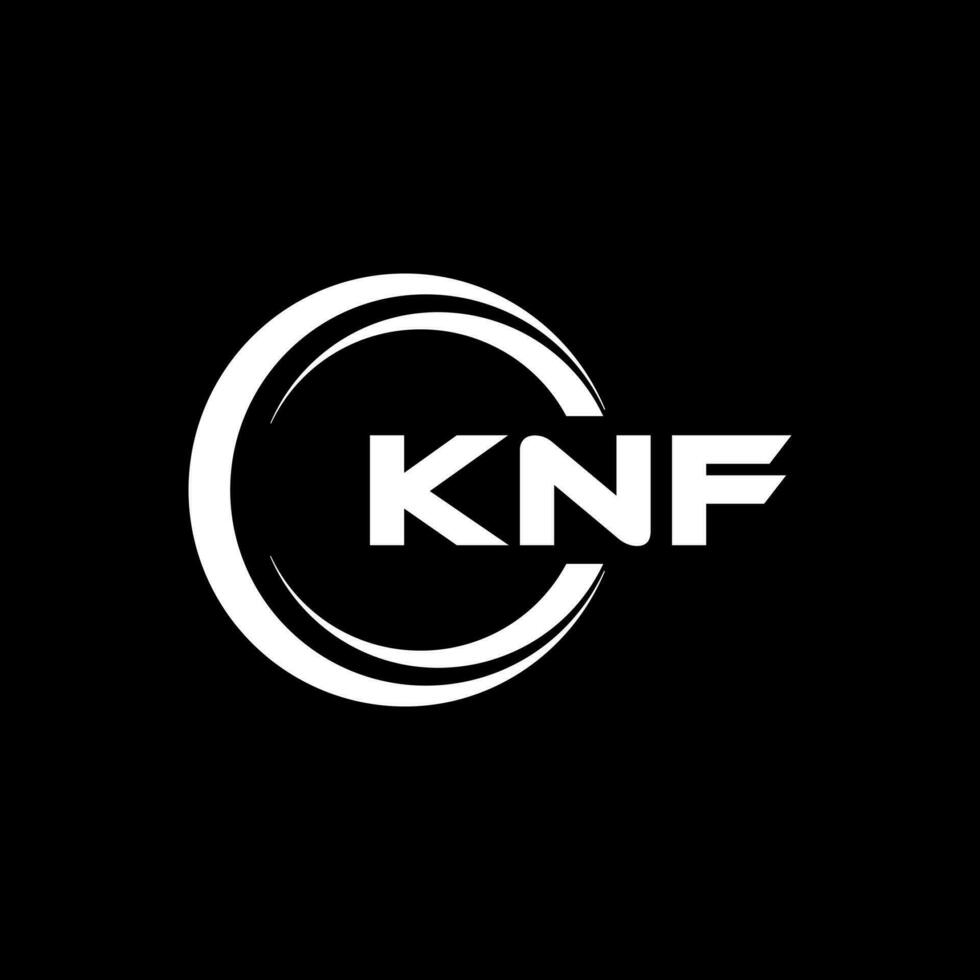 knf Brief Logo Design im Illustration. Vektor Logo, Kalligraphie Designs zum Logo, Poster, Einladung, usw.