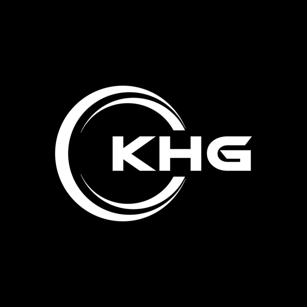 khg brev logotyp design i illustration. vektor logotyp, kalligrafi mönster för logotyp, affisch, inbjudan, etc.