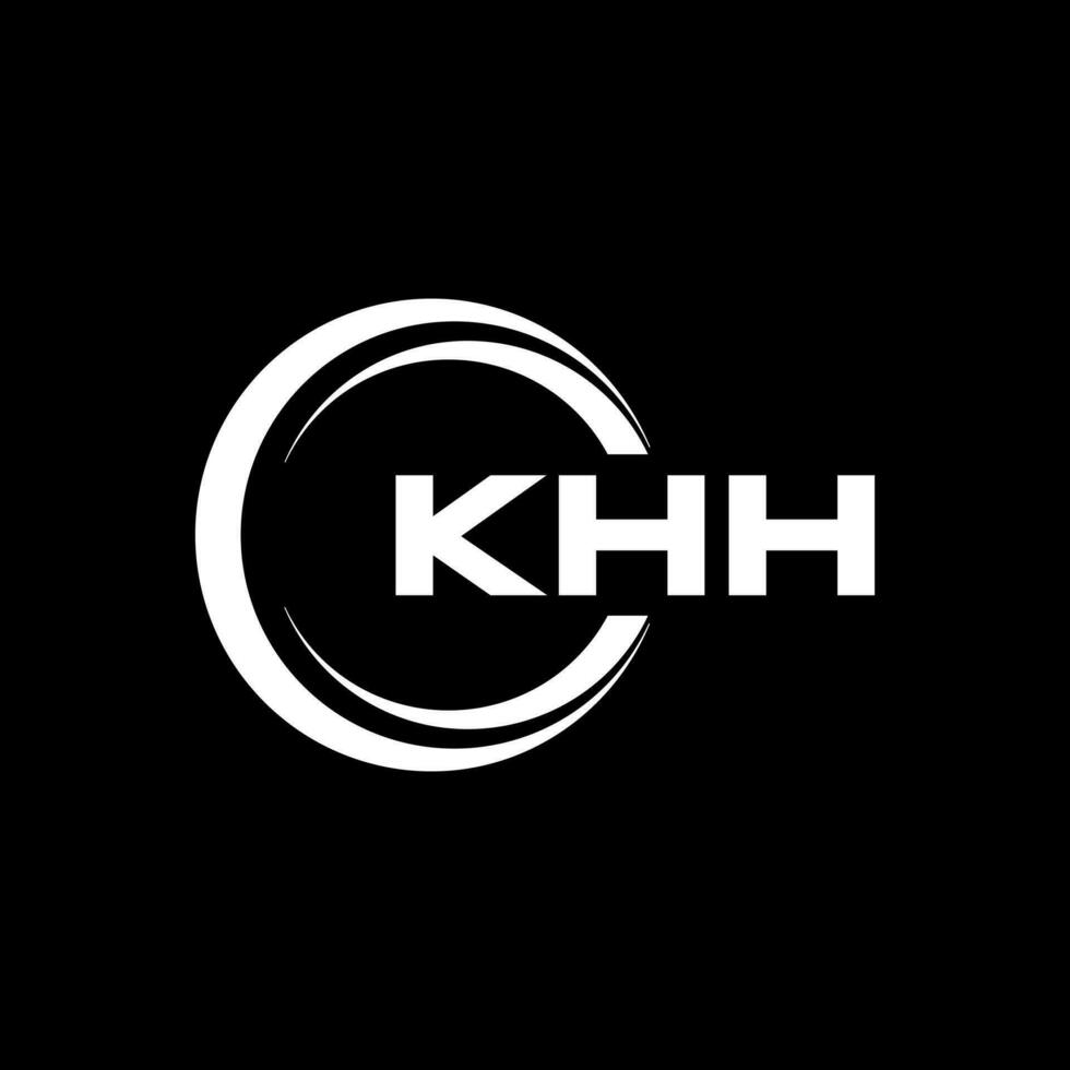 khh Brief Logo Design im Illustration. Vektor Logo, Kalligraphie Designs zum Logo, Poster, Einladung, usw.