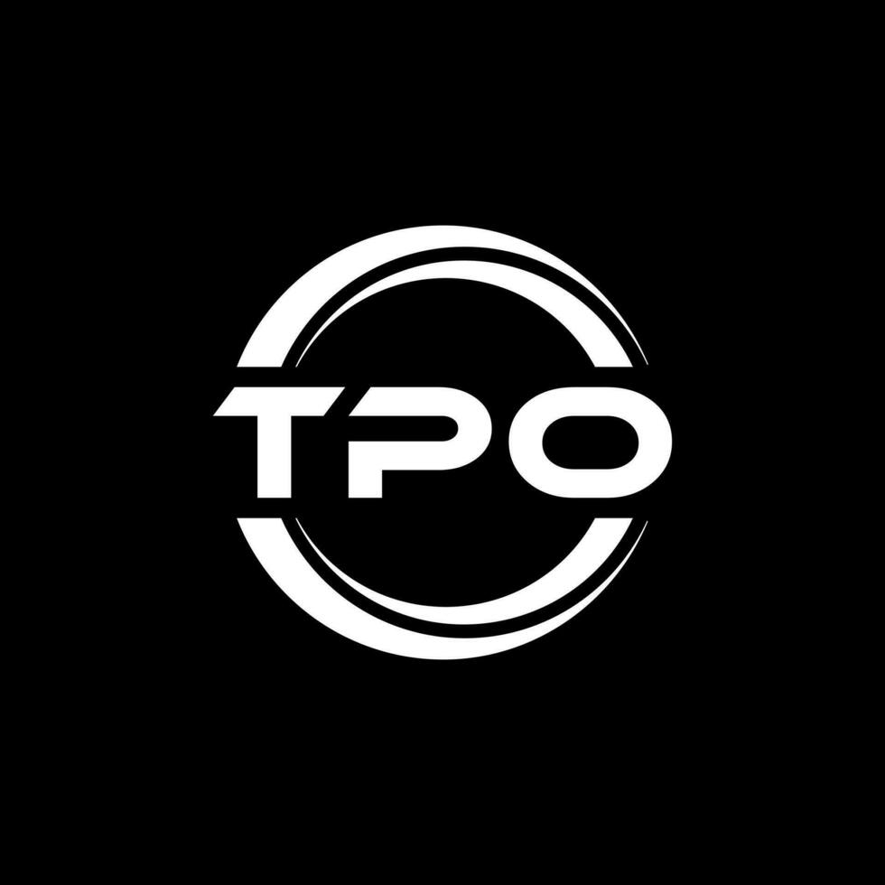 tpo brev logotyp design i illustration. vektor logotyp, kalligrafi mönster för logotyp, affisch, inbjudan, etc.