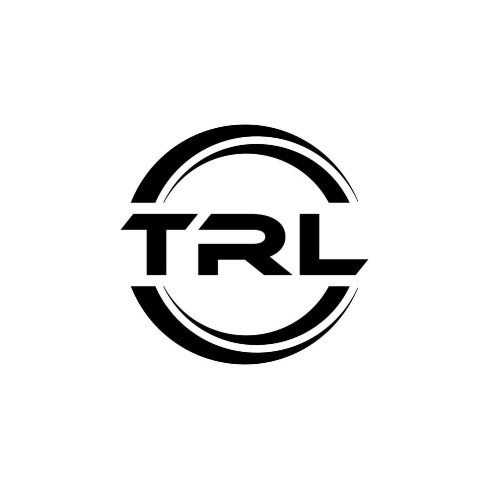 trl brev logotyp design i illustration. vektor logotyp, kalligrafi mönster för logotyp, affisch, inbjudan, etc.