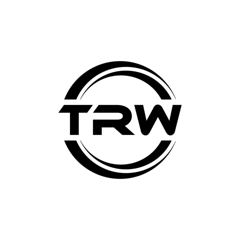 trw brev logotyp design i illustration. vektor logotyp, kalligrafi mönster för logotyp, affisch, inbjudan, etc.