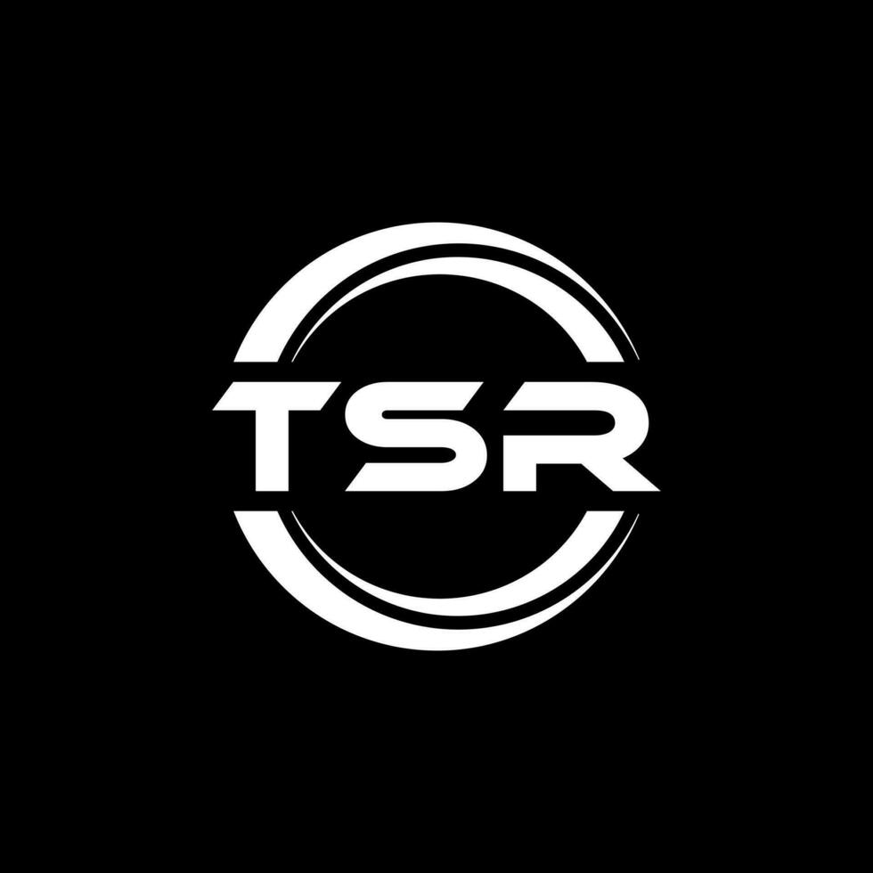 tsr brev logotyp design i illustration. vektor logotyp, kalligrafi mönster för logotyp, affisch, inbjudan, etc.