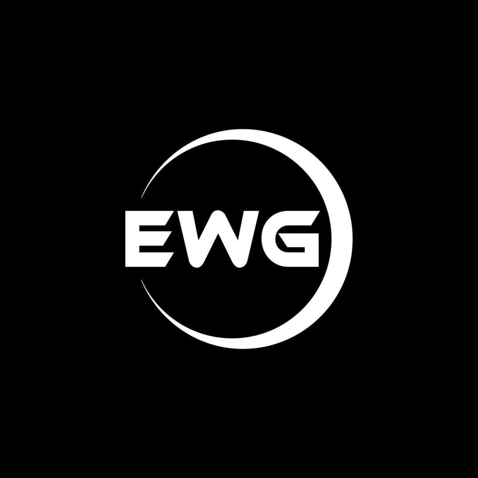 ewg-Buchstaben-Logo-Design in Abbildung. Vektorlogo, Kalligrafie-Designs für Logo, Poster, Einladung usw. vektor