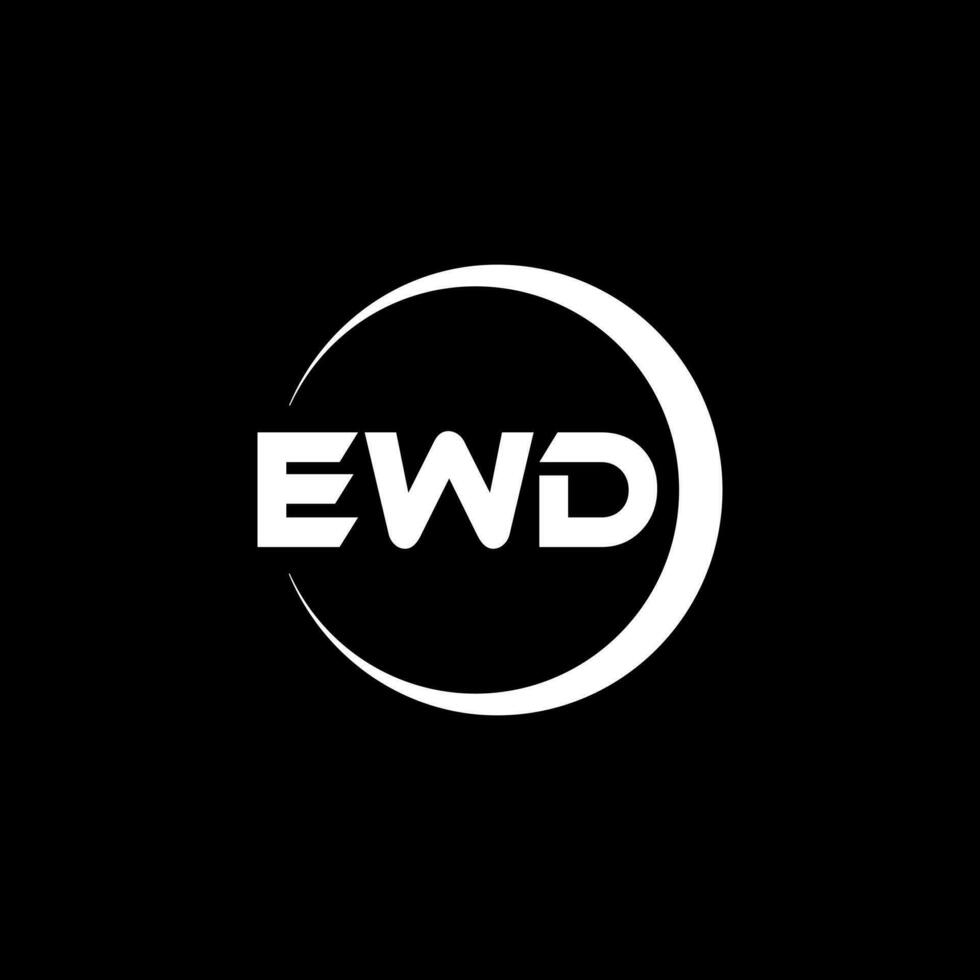 ewd-Buchstaben-Logo-Design in Abbildung. Vektorlogo, Kalligrafie-Designs für Logo, Poster, Einladung usw. vektor