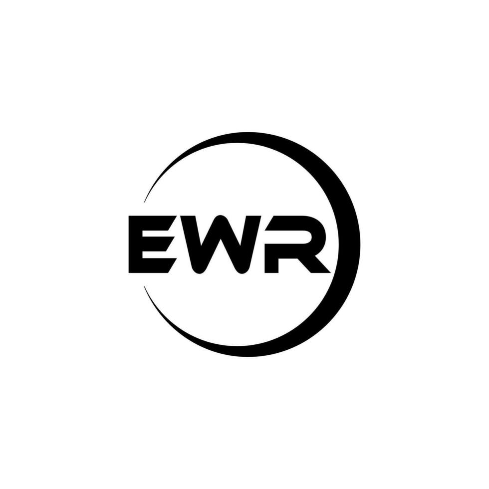 ewr brev logotyp design i illustration. vektor logotyp, kalligrafi mönster för logotyp, affisch, inbjudan, etc.