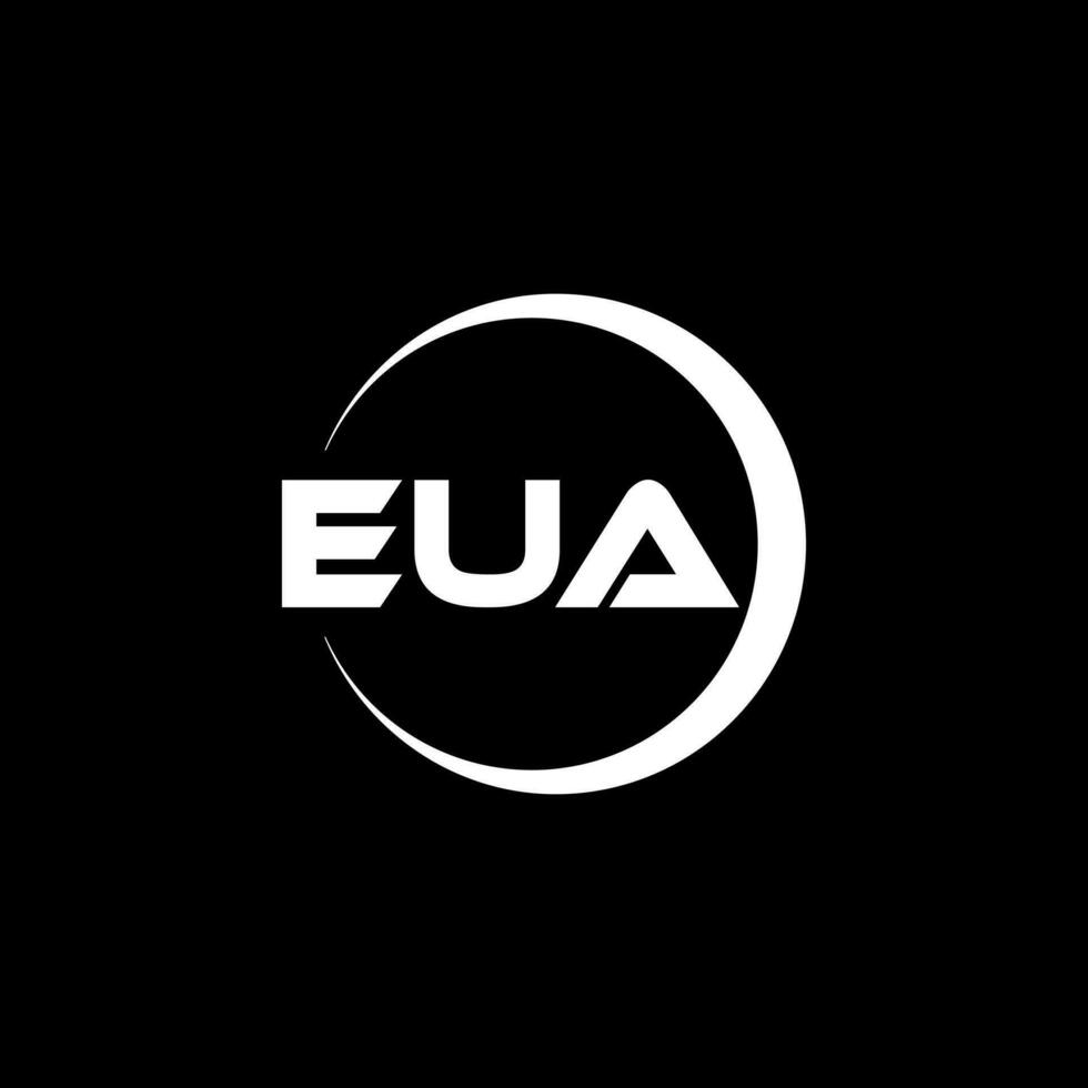 eua brev logotyp design i illustration. vektor logotyp, kalligrafi mönster för logotyp, affisch, inbjudan, etc.