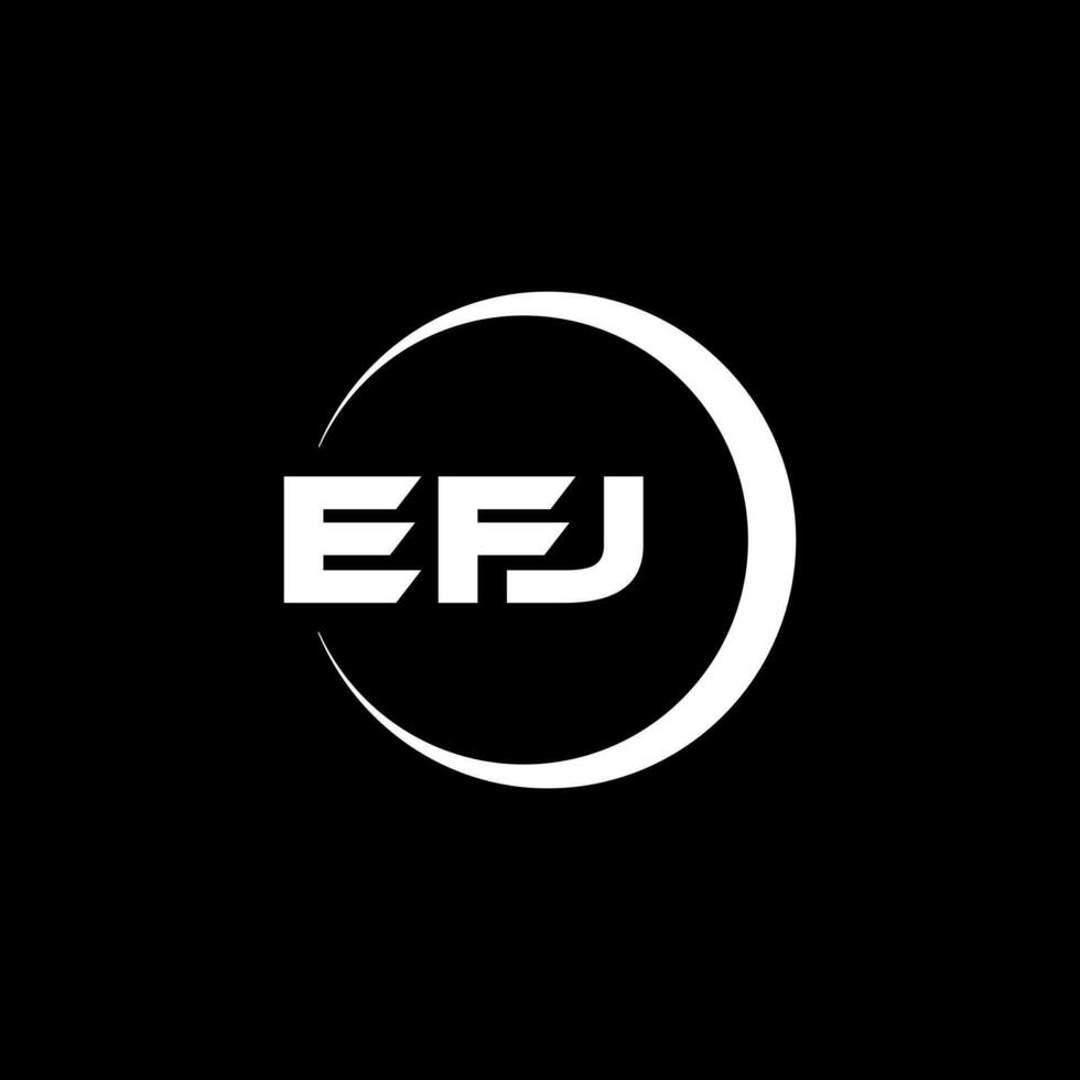 efj brev logotyp design i illustration. vektor logotyp, kalligrafi mönster för logotyp, affisch, inbjudan, etc.