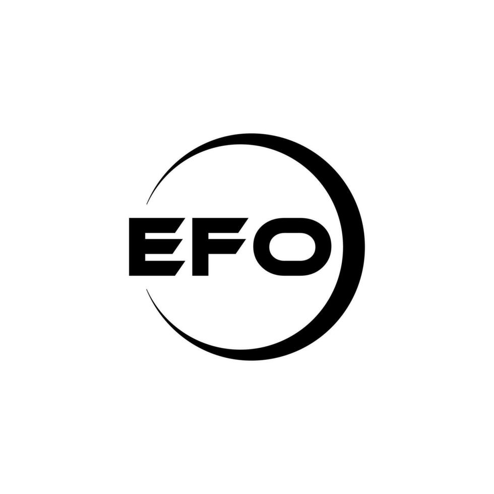 EFO-Brief-Logo-Design in Abbildung. Vektorlogo, Kalligrafie-Designs für Logo, Poster, Einladung usw. vektor