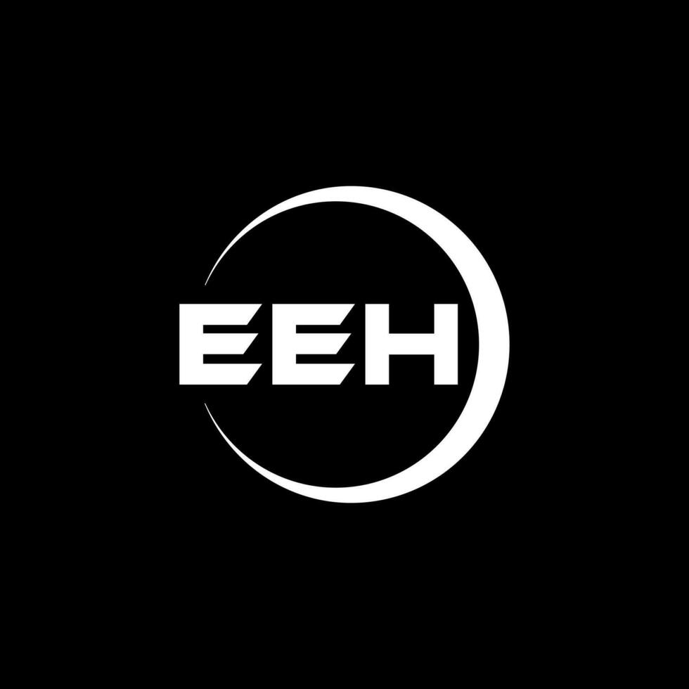 eeh brev logotyp design i illustration. vektor logotyp, kalligrafi mönster för logotyp, affisch, inbjudan, etc.