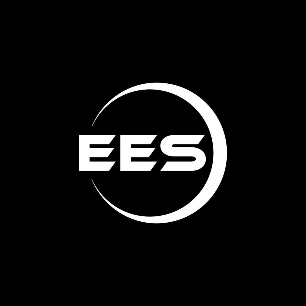 ees brev logotyp design i illustration. vektor logotyp, kalligrafi mönster för logotyp, affisch, inbjudan, etc.