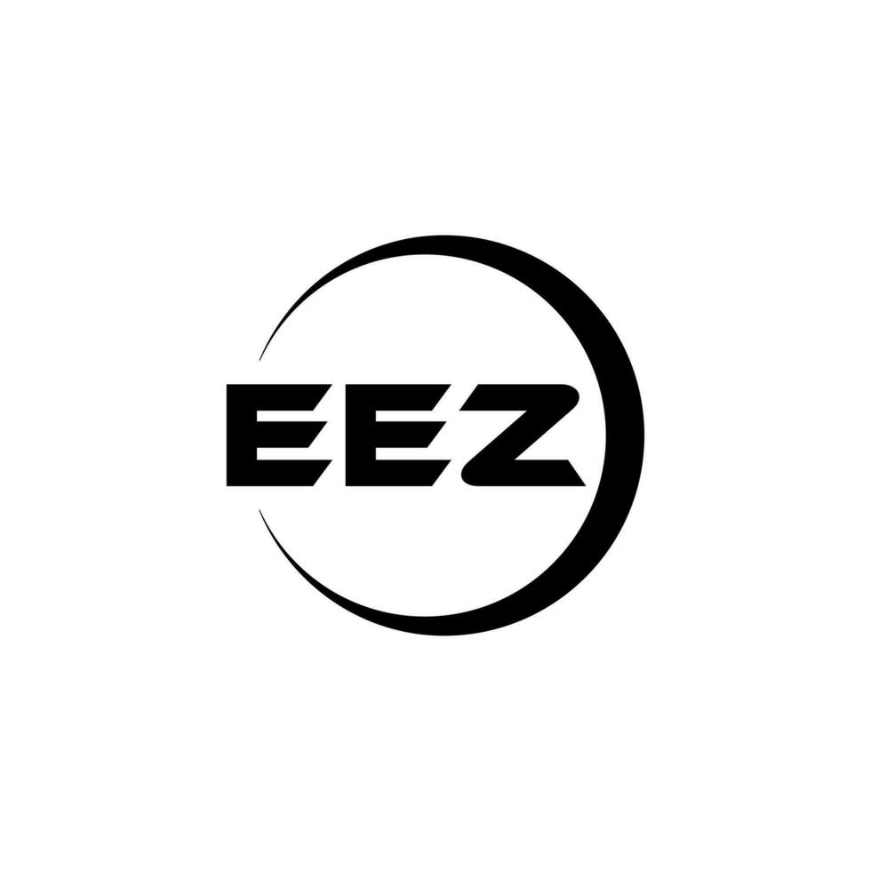 eez brev logotyp design i illustration. vektor logotyp, kalligrafi mönster för logotyp, affisch, inbjudan, etc.