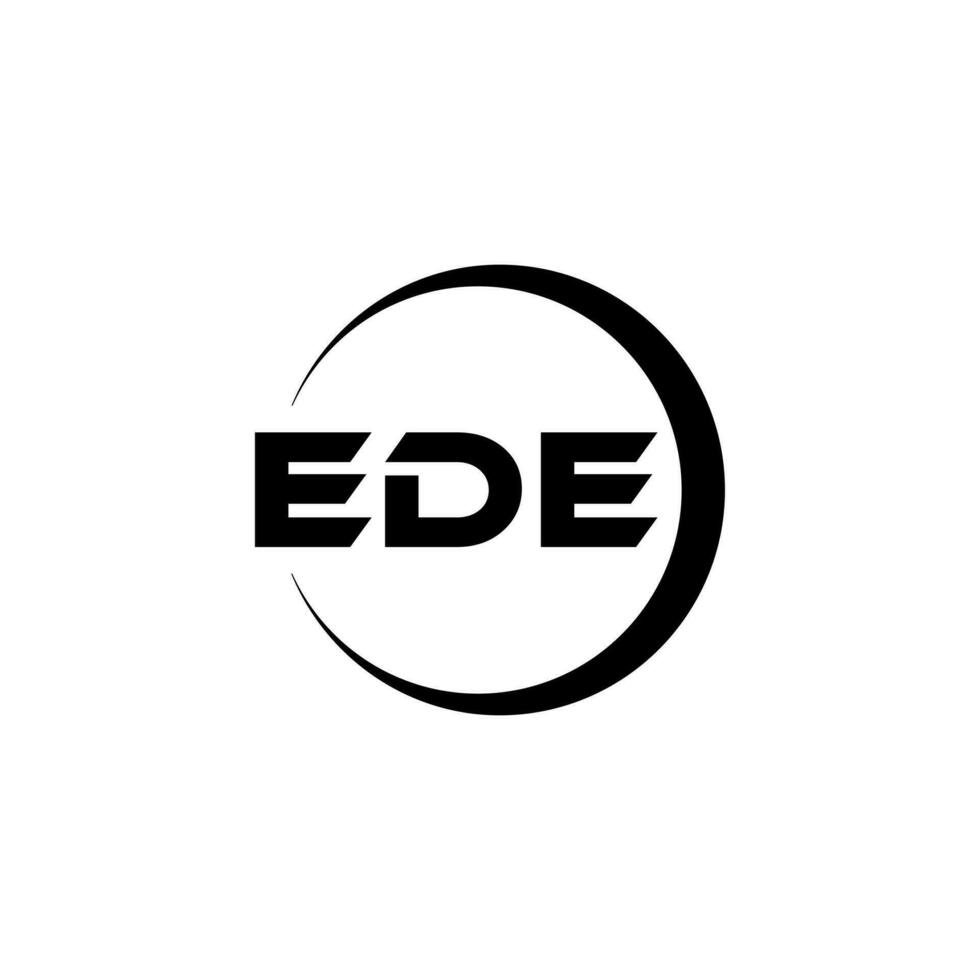 EDE-Brief-Logo-Design in Abbildung. Vektorlogo, Kalligrafie-Designs für Logo, Poster, Einladung usw. vektor