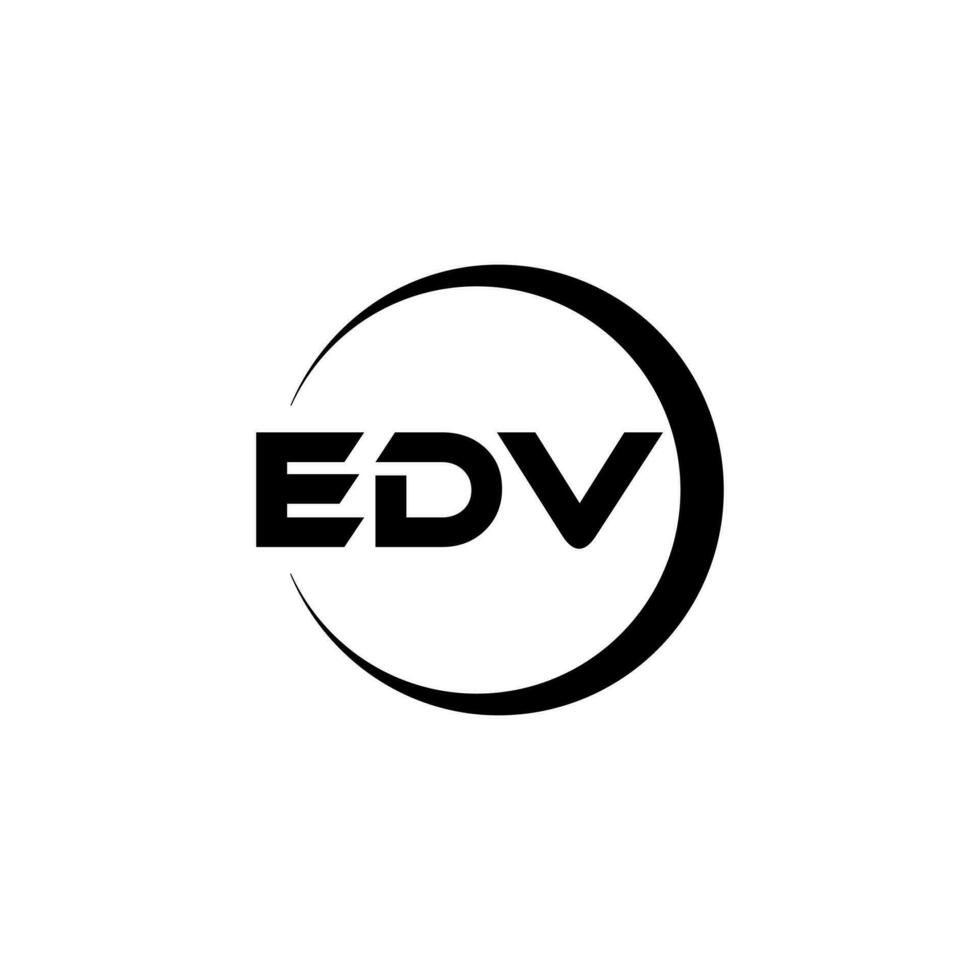 edv-Brief-Logo-Design in Abbildung. Vektorlogo, Kalligrafie-Designs für Logo, Poster, Einladung usw. vektor