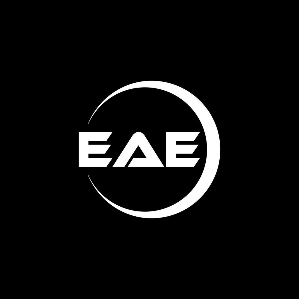 eae brev logotyp design i illustration. vektor logotyp, kalligrafi mönster för logotyp, affisch, inbjudan, etc.