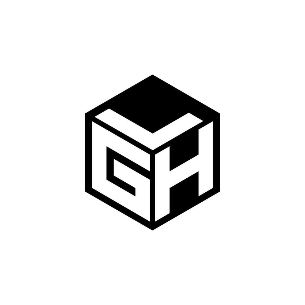 ghl brev logotyp design i illustration. vektor logotyp, kalligrafi mönster för logotyp, affisch, inbjudan, etc.