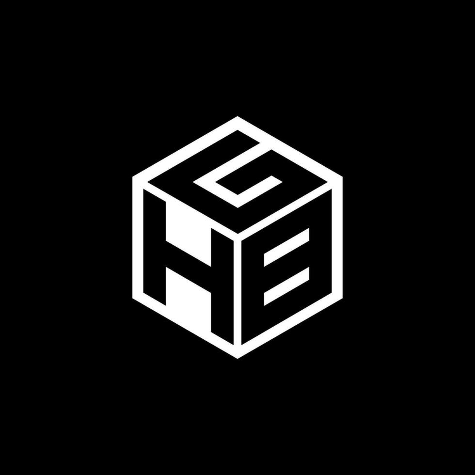 Hbg-Brief-Logo-Design in Abbildung. Vektorlogo, Kalligrafie-Designs für Logo, Poster, Einladung usw. vektor