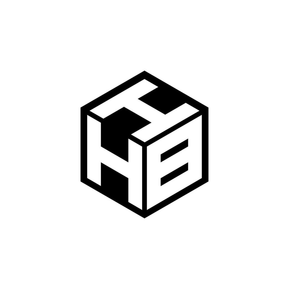 hbi brev logotyp design i illustration. vektor logotyp, kalligrafi mönster för logotyp, affisch, inbjudan, etc.