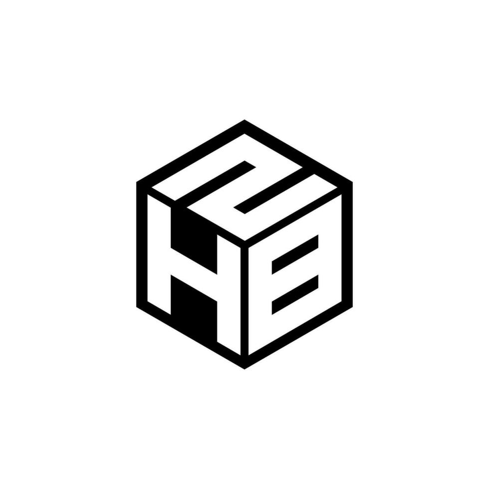 hbz brev logotyp design i illustration. vektor logotyp, kalligrafi mönster för logotyp, affisch, inbjudan, etc.
