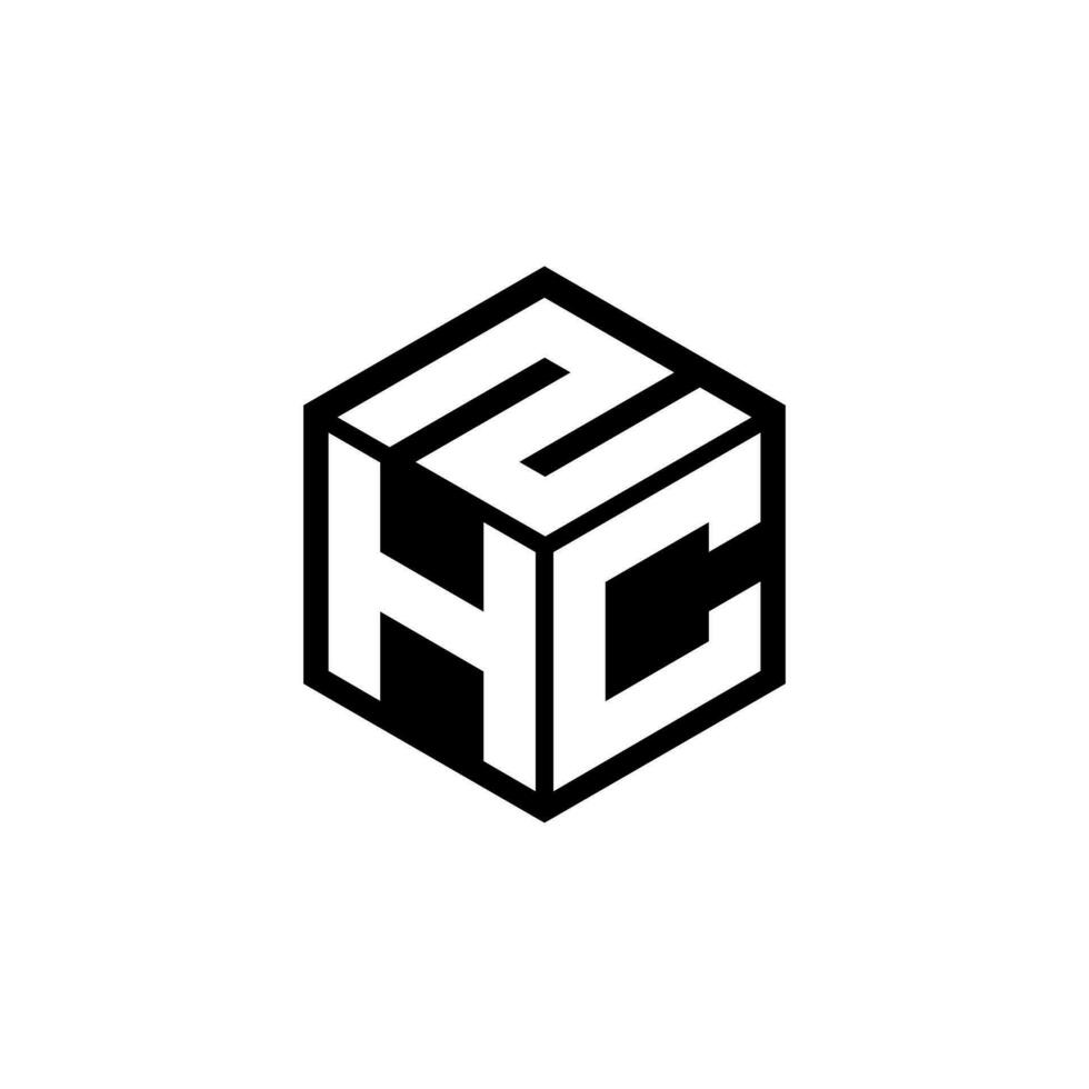 hcz brev logotyp design i illustration. vektor logotyp, kalligrafi mönster för logotyp, affisch, inbjudan, etc.