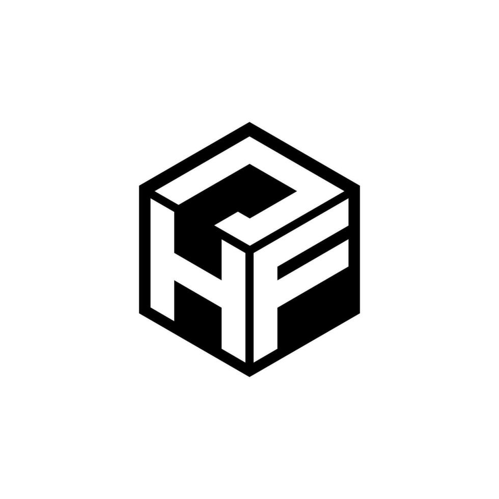 HF J brev logotyp design i illustration. vektor logotyp, kalligrafi mönster för logotyp, affisch, inbjudan, etc.