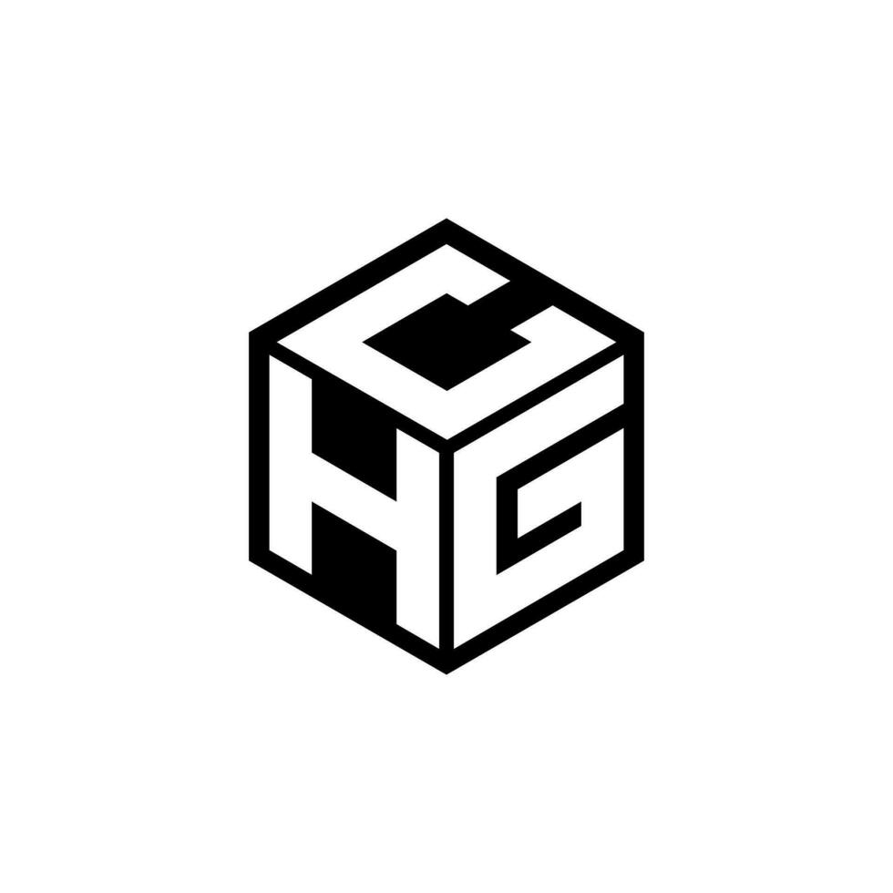 hgc brev logotyp design i illustration. vektor logotyp, kalligrafi mönster för logotyp, affisch, inbjudan, etc.