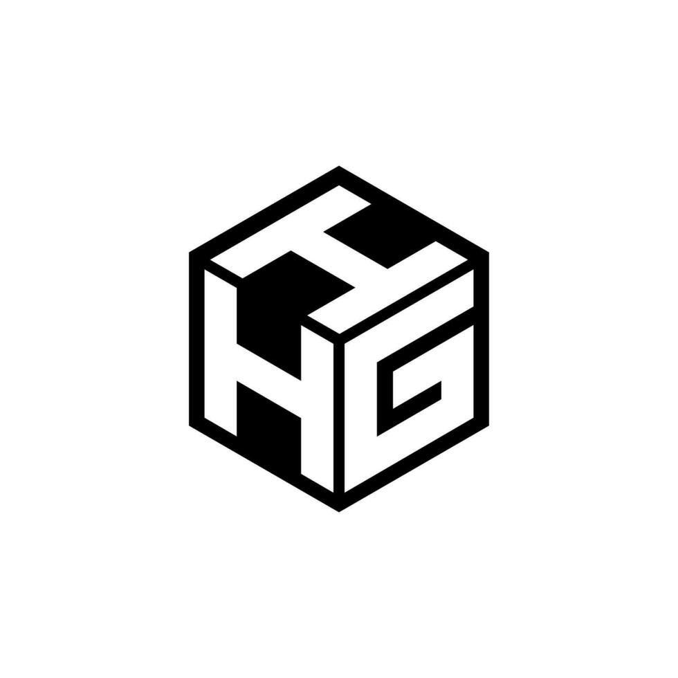 hgi brev logotyp design i illustration. vektor logotyp, kalligrafi mönster för logotyp, affisch, inbjudan, etc.